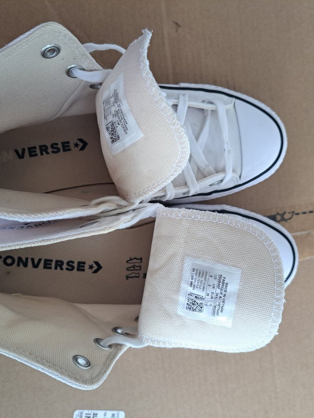 WOMEN'S COVERSE ALL STAR CHUCK TAYLOR LIFT PLATFORM HI TOPS SIZE 8 - Picture 3 of 15
